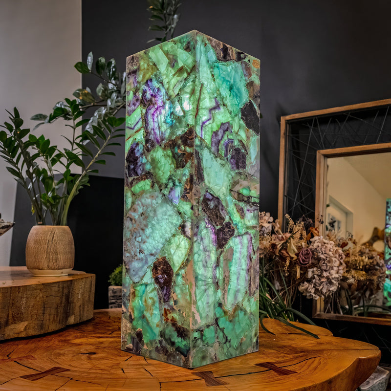 Fluorite Crystal Table Lamp (Medium Size) #1, photo 4 of 14