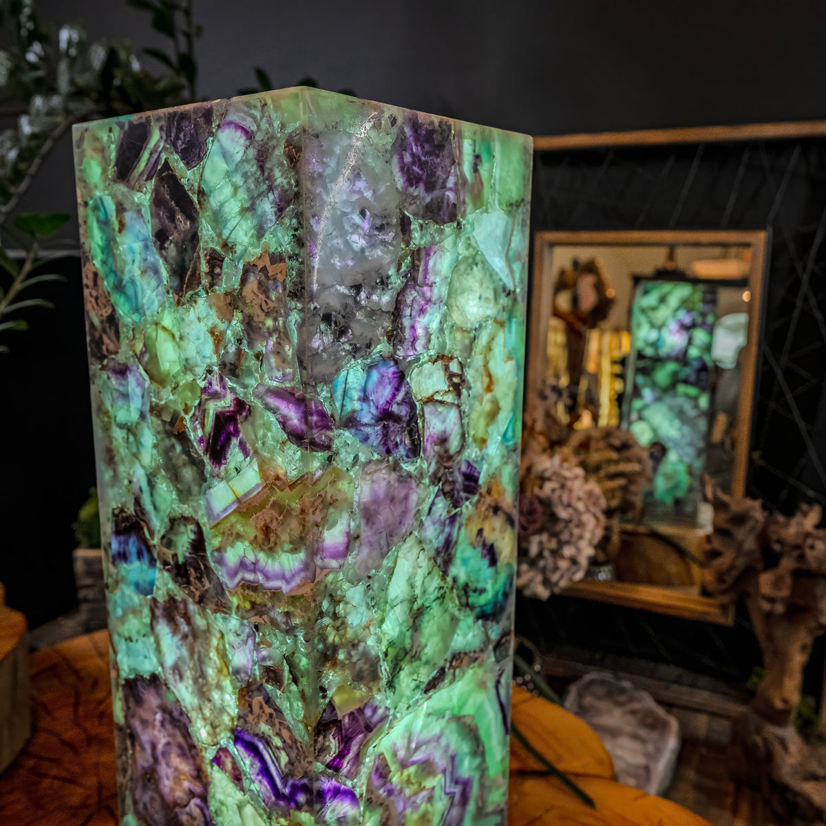 Fluorite Crystal Table Lamp (Medium Size) #1, photo 10 of 14