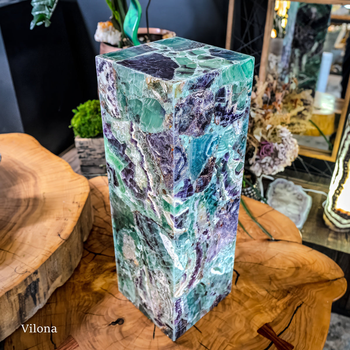 Fluorite Crystal Table Lamp (Medium Size) #2, photo 12 of 13