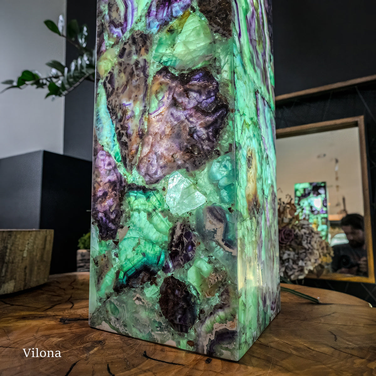 Fluorite Crystal Table Lamp (Medium Size) #2, photo 7 of 13