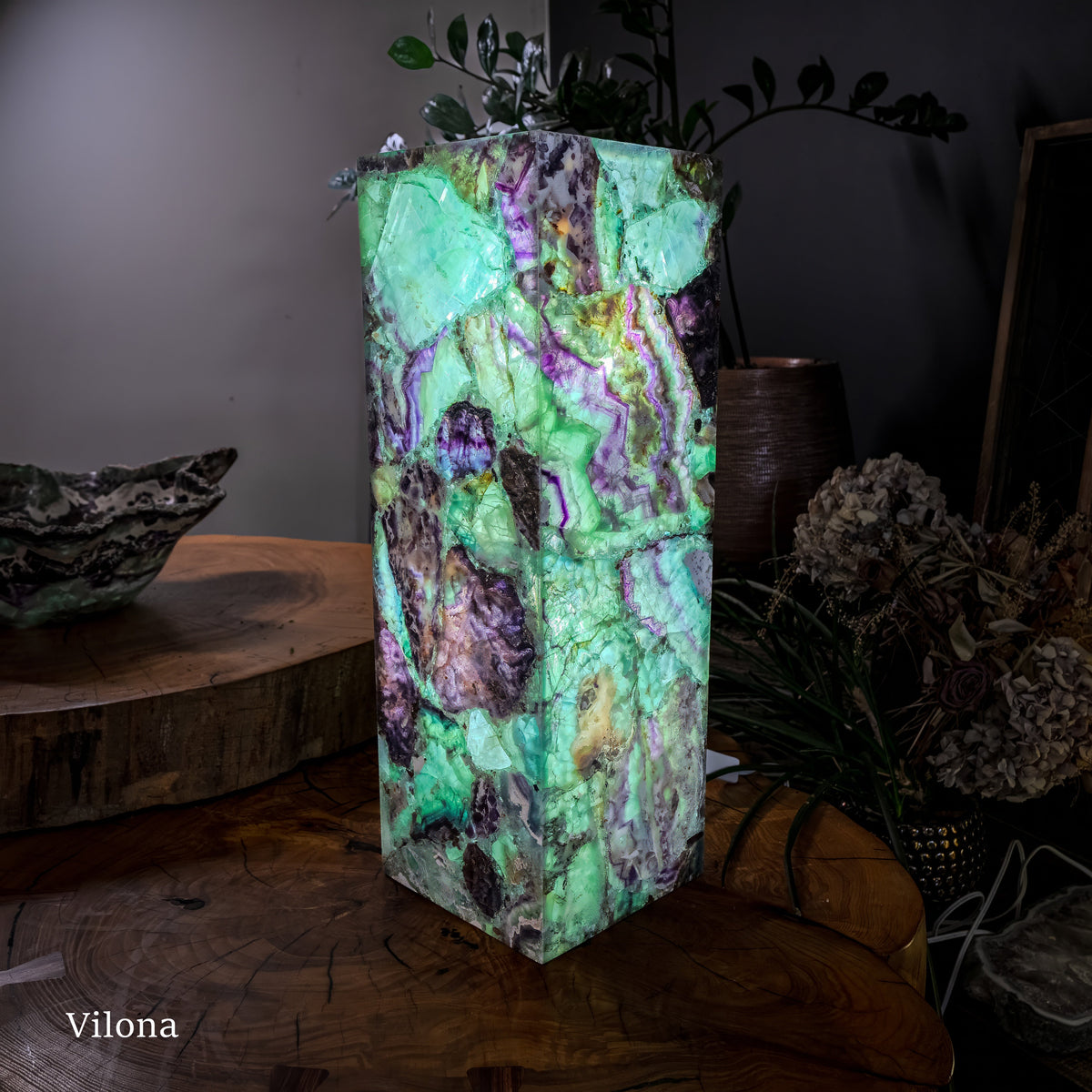 Fluorite Crystal Table Lamp (Medium Size) #2, photo 2 of 13