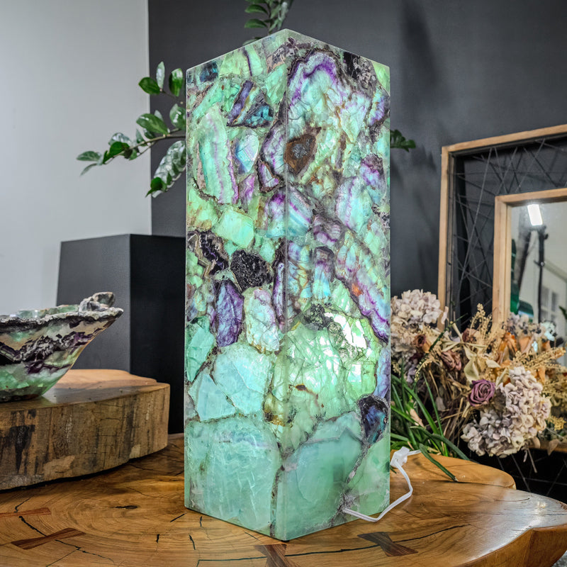 Fluorite Crystal Table Lamp (Medium Size) #3, photo 6 of 15