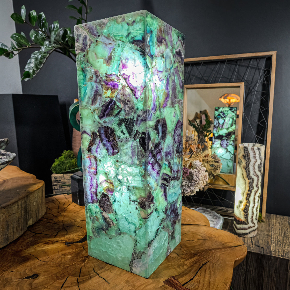 Fluorite Crystal Table Lamp (Medium Size) #3, photo 11 of 15
