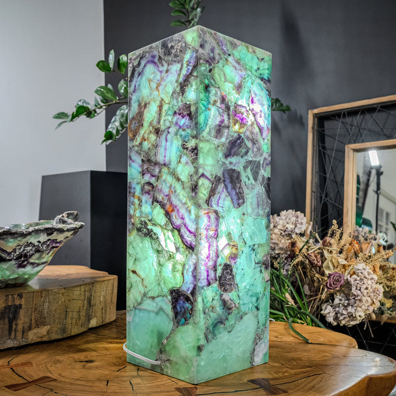Fluorite Crystal Table Lamp (Medium Size) #3, photo 4 of 15