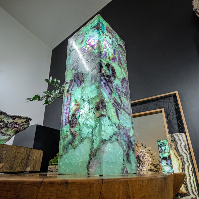 Fluorite Crystal Table Lamp (Medium Size) #3, photo 2 of 15