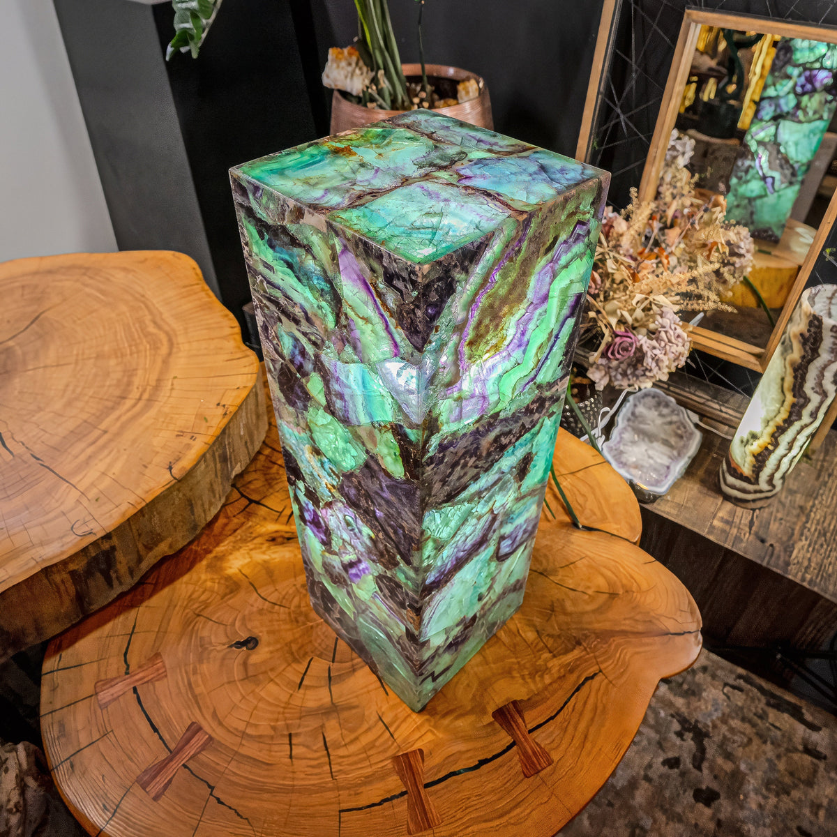 Fluorite Crystal Table Lamp (Medium Size) #4, photo 9 of 15