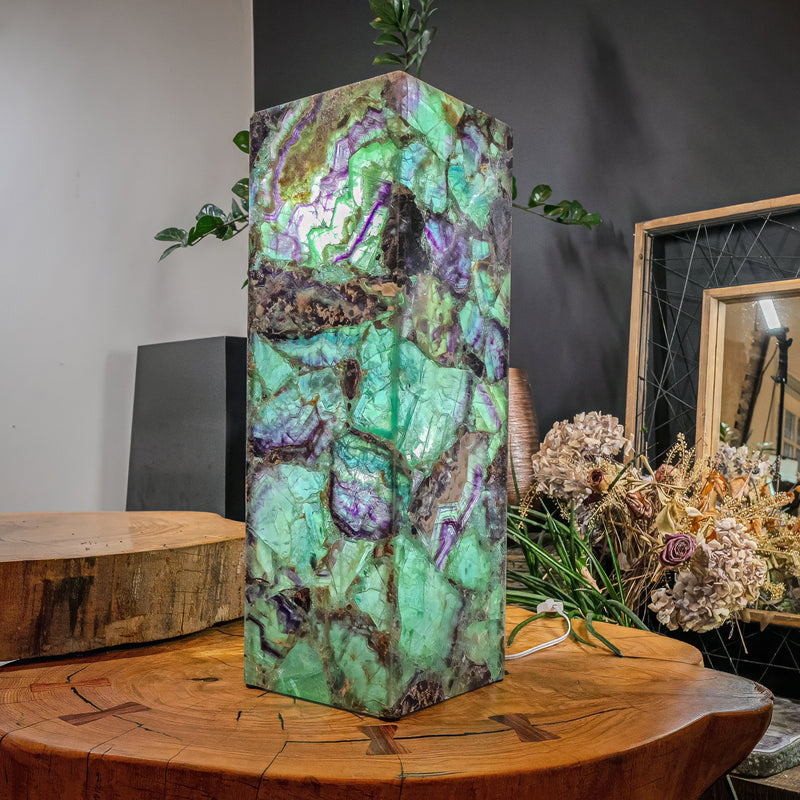 Fluorite Crystal Table Lamp (Medium Size) #4, photo 7 of 15