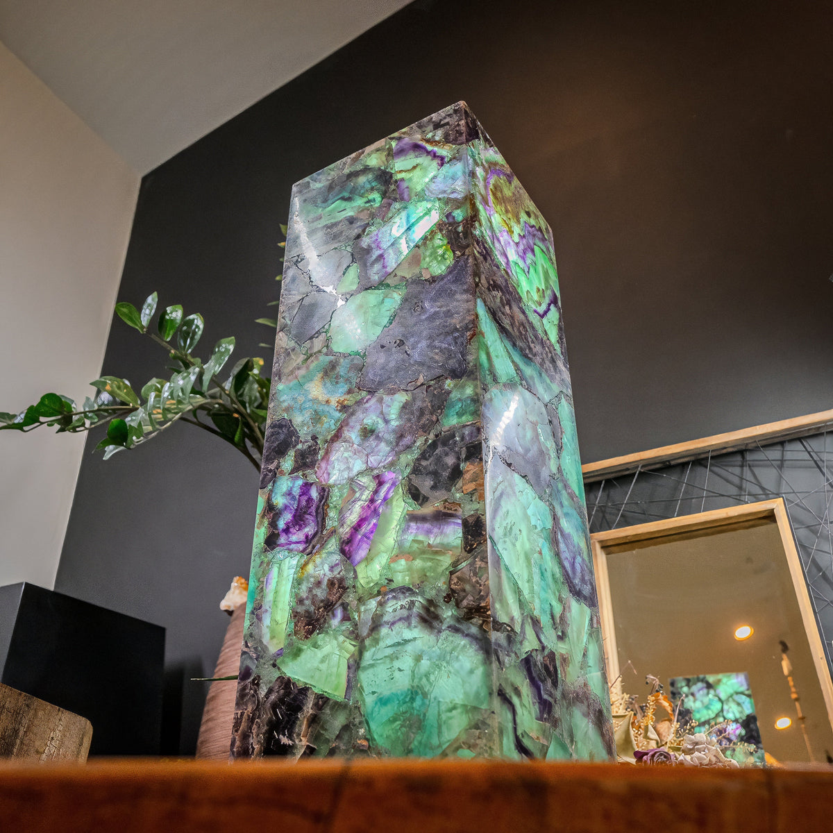 Fluorite Crystal Table Lamp (Medium Size) #4, photo 4 of 15