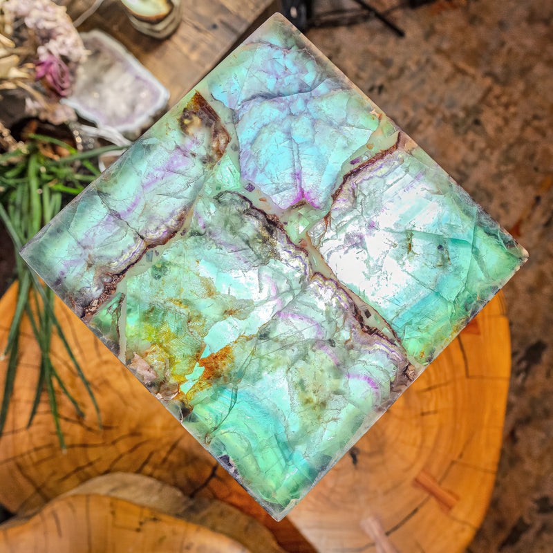 Fluorite Crystal Table Lamp (Medium Size) #4, photo 10 of 15