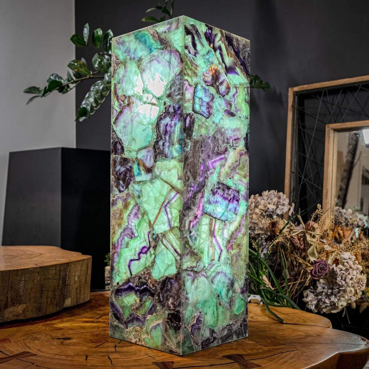 Fluorite Crystal Table Lamp (Medium Size) #5, photo 3 of 15