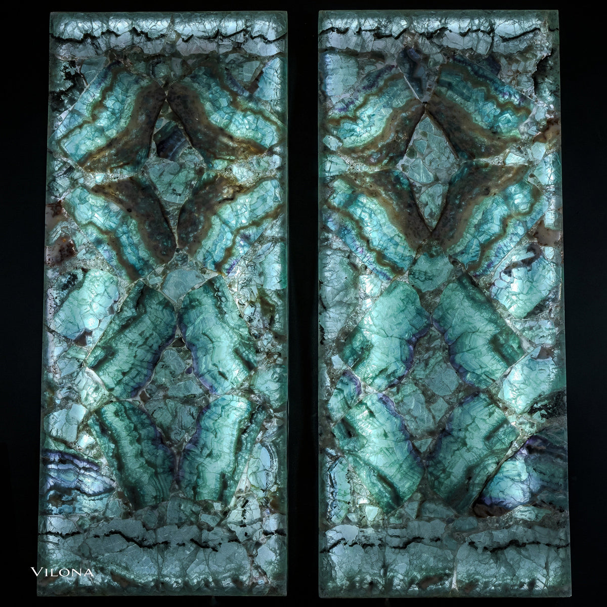 Fluorite Crystal Wall Panels (Set #5 Out Of 7)
