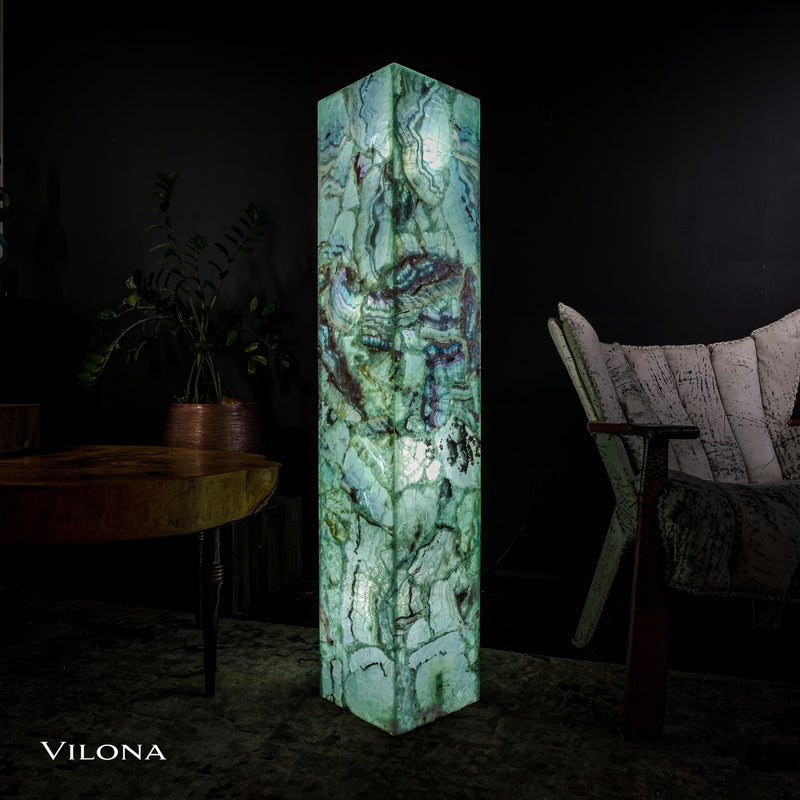 Fluorite Floor Lamp - Medium - 51.25"H x 10"W - Square - #8, photo 3 of 15