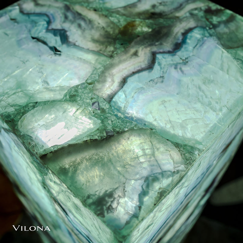 Fluorite Floor Lamp - Medium - 51.25"H x 10"W - Square - #8, photo 10 of 15