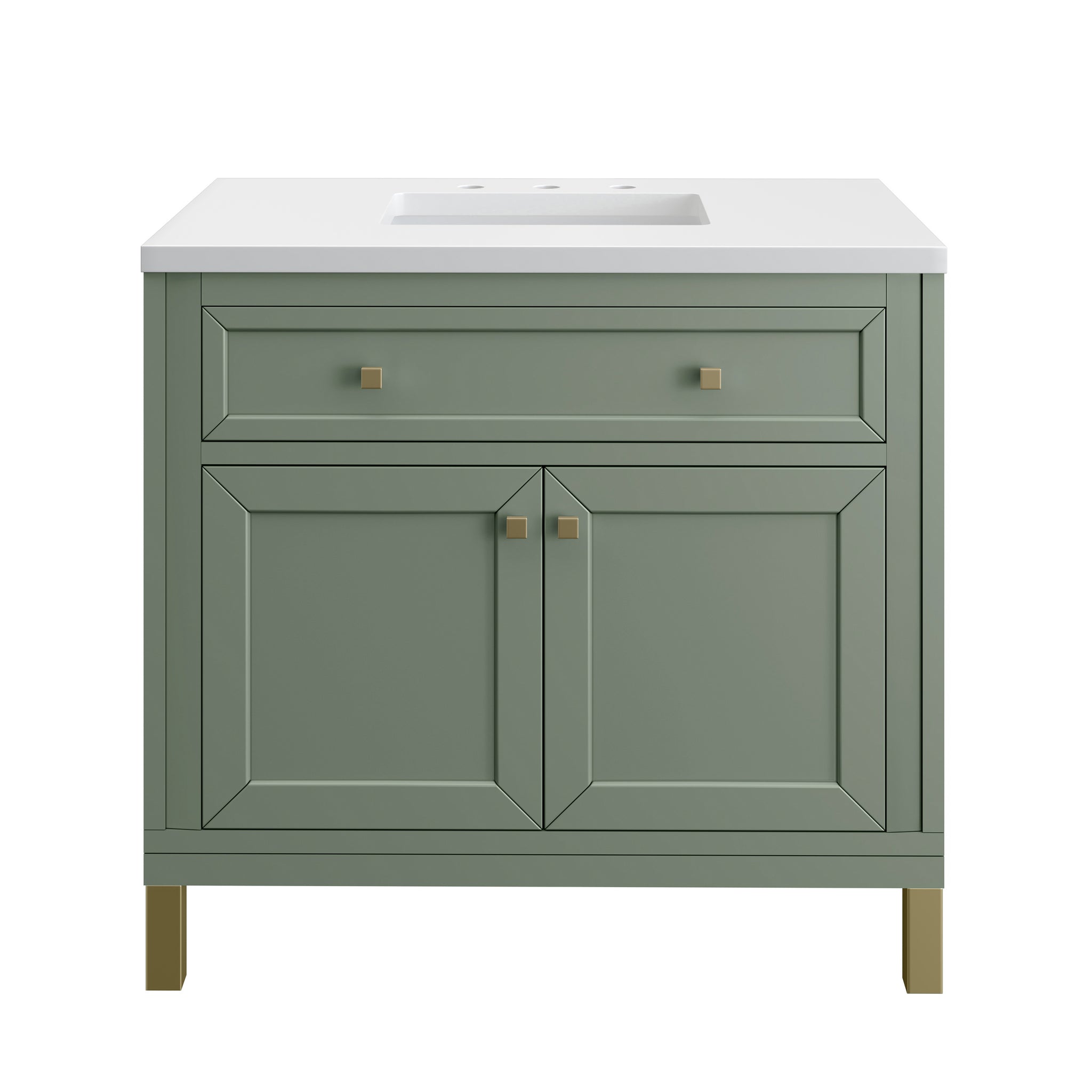 James Martin Chicago 36" Single Bathroom Vanity, Smokey Celadon, view 22