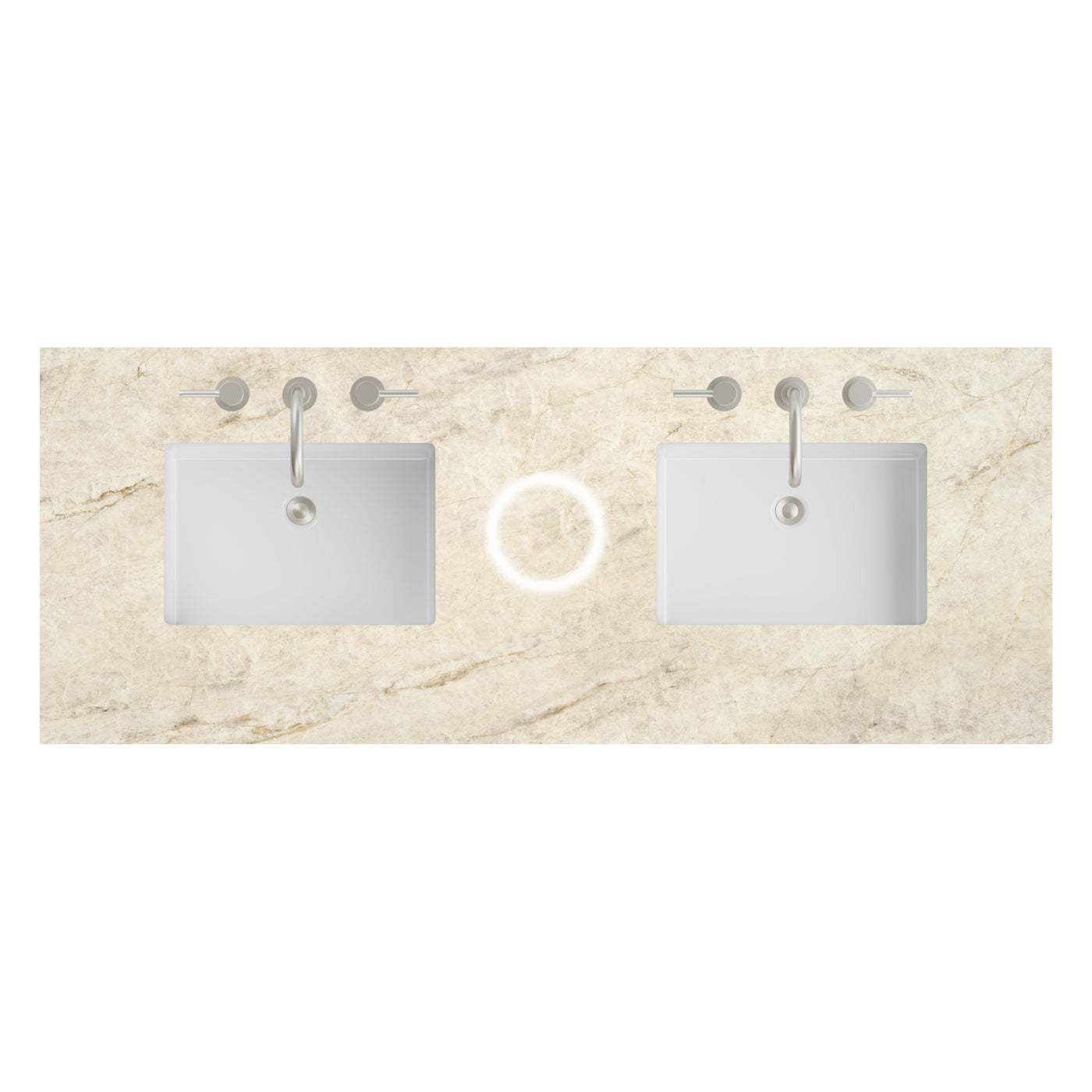 James Martin 60" Double Vanity Top with Tajnar (FreePower) countertop
