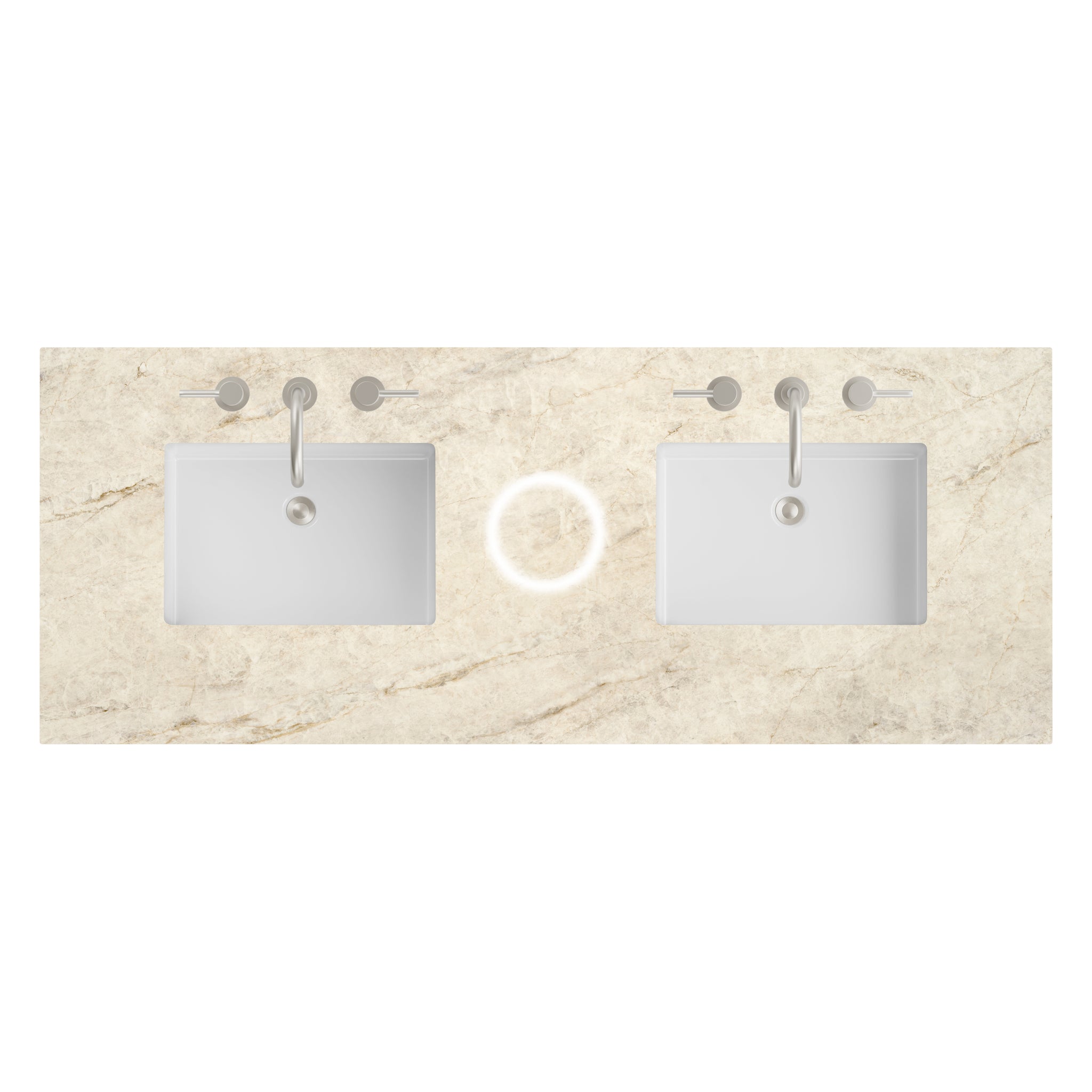 James Martin 60" Double Vanity Top with Tajnar (FreePower) countertop