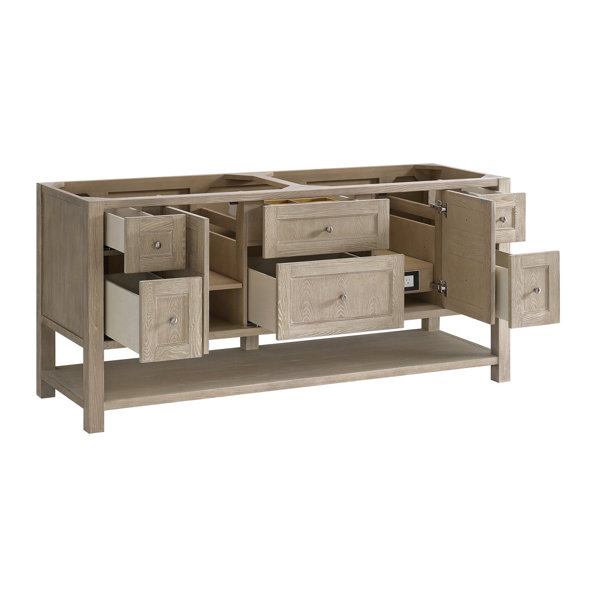James Martin Breckenridge 72" Double Bathroom Vanity, Whitewashed Oak, view 22