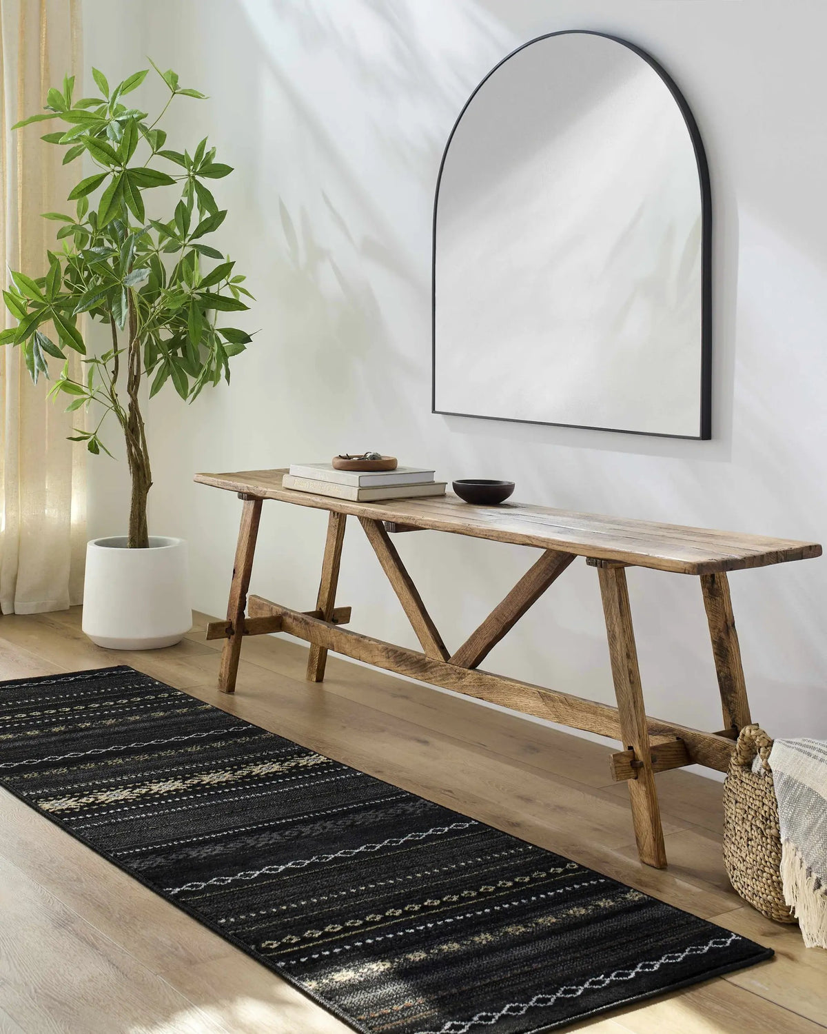 Fogertown Black Western Rug, installed in a room 2