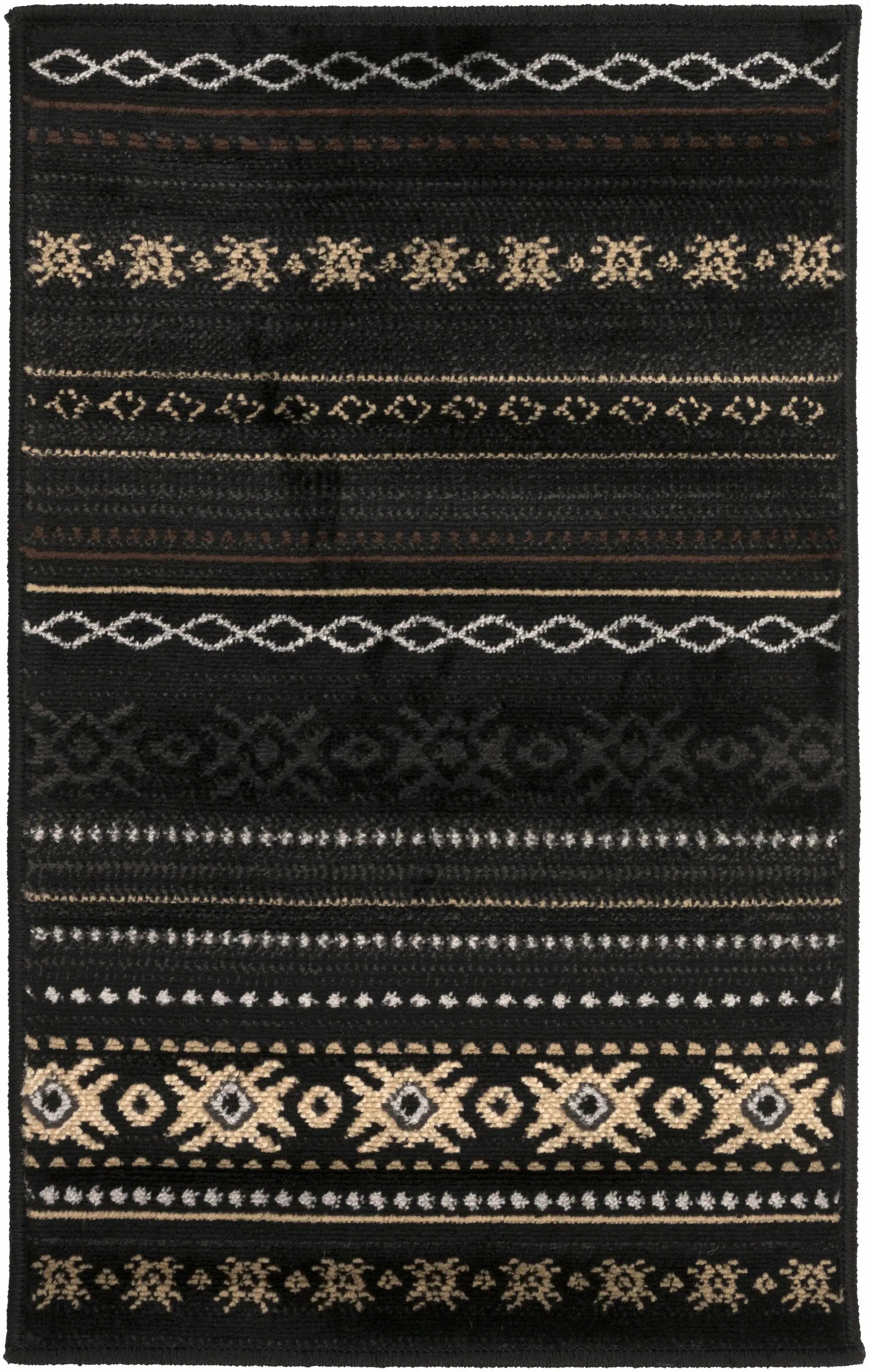 Fogertown Black Western Rug by Boutique Rugs