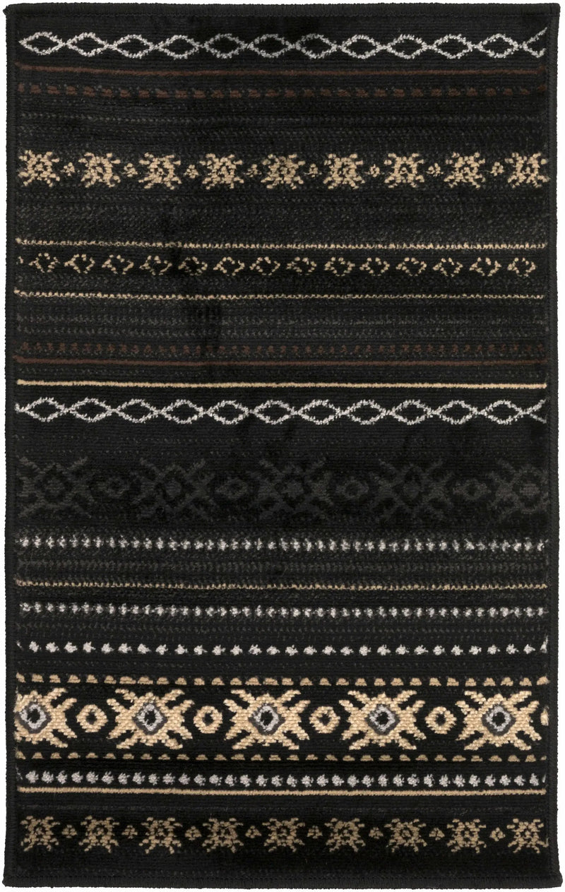 Fogertown Black Western Rug by Boutique Rugs