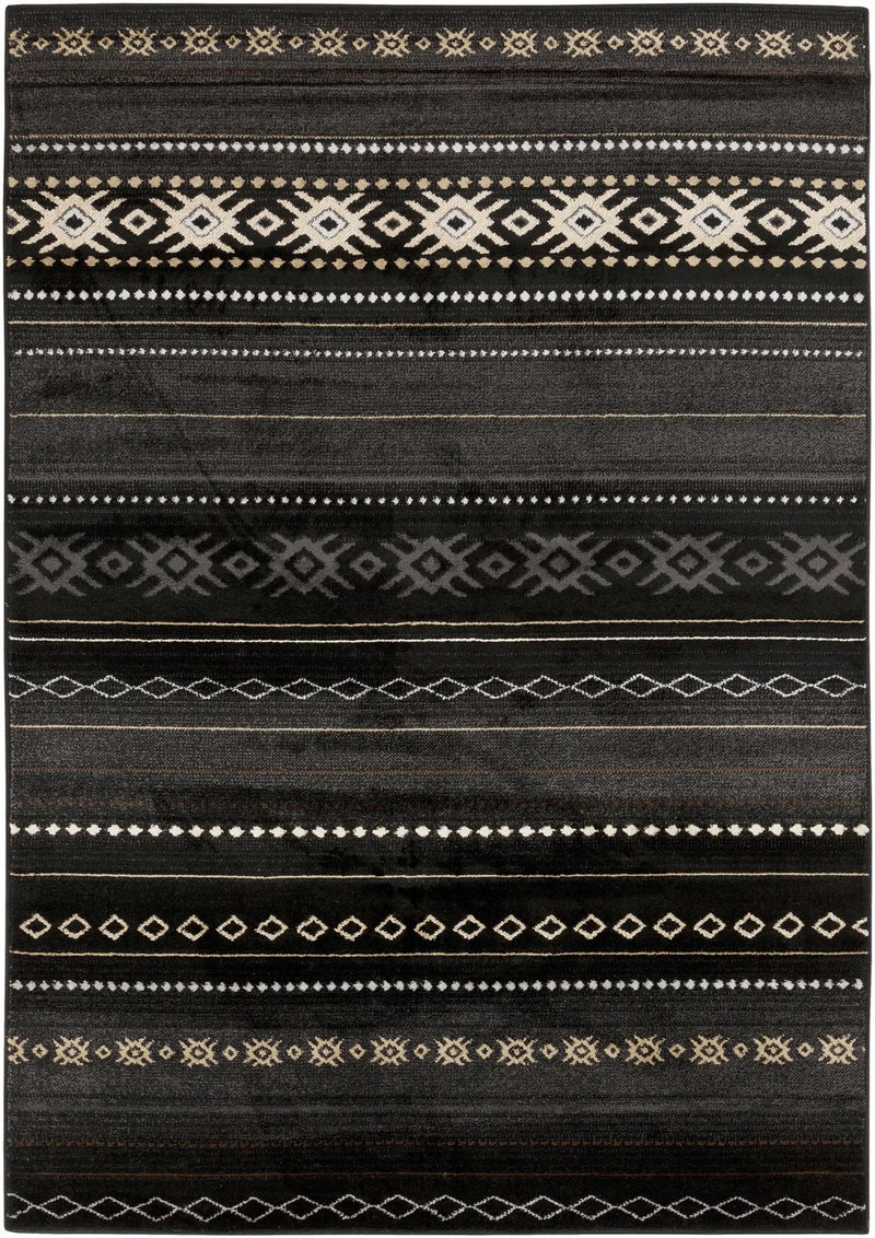 Fogertown Black Western Rug by Boutique Rugs