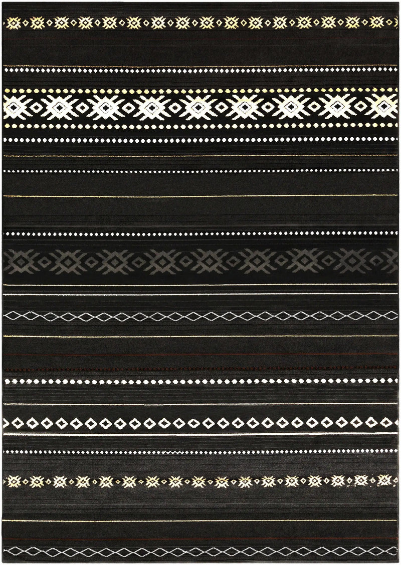 Fogertown Black Western Rug by Boutique Rugs