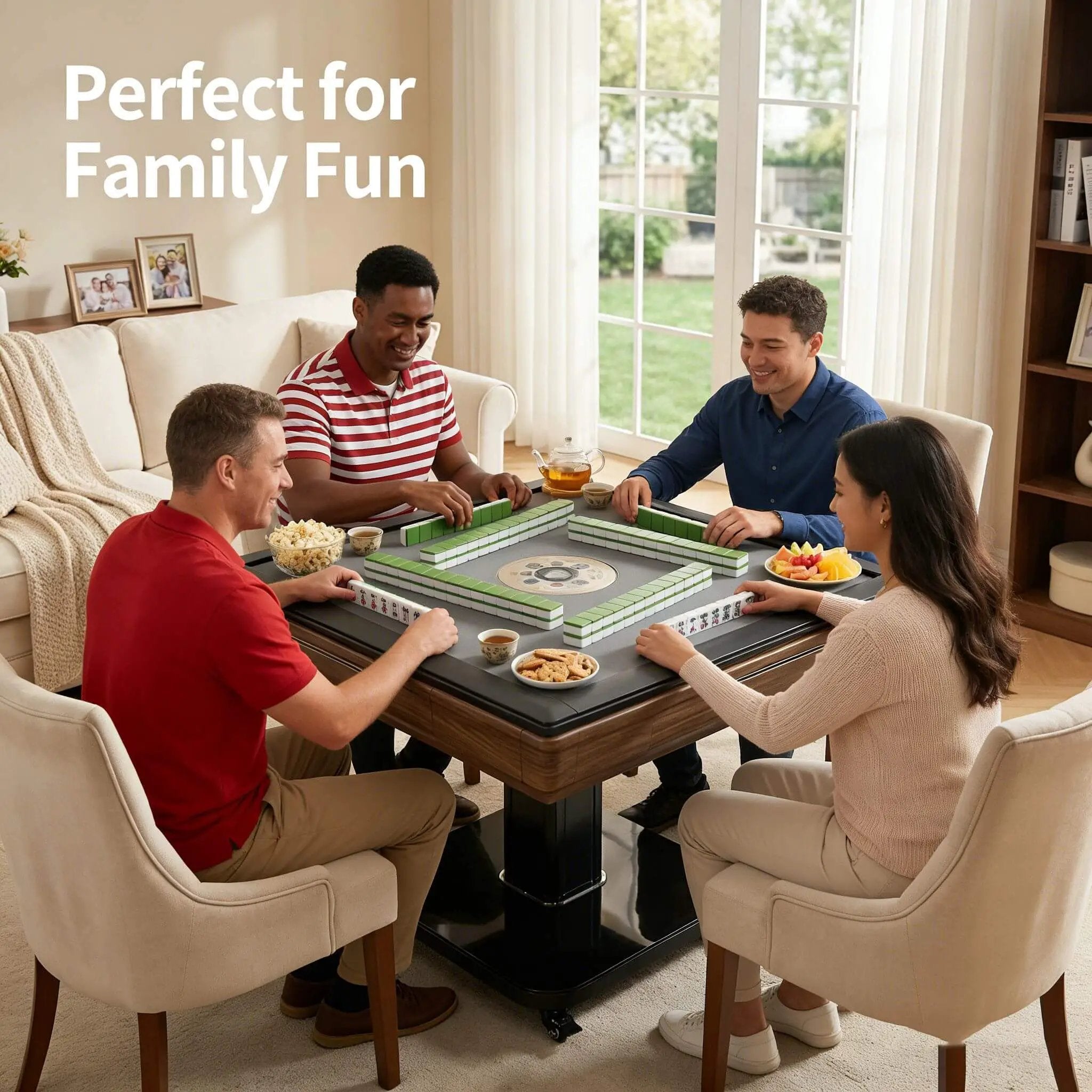 Foldable Automatic Mahjong Table With Wheels And Hard Cover (SAK63158) by SAKSBY WHOLESALE