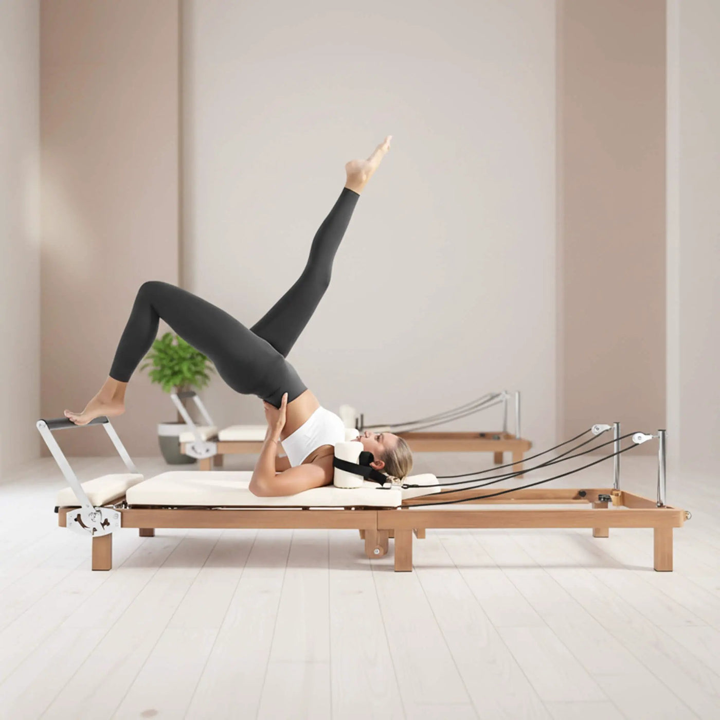 Apex Foldable Dual Resistance Pilates Reformer With Jumpboard (SAK83914) by SAKSBY WHOLESALE
