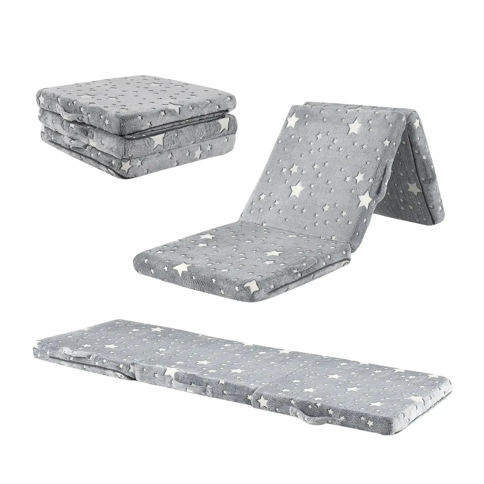 Foldable Floor Mattress for Kids with Washable Flannel Cover by DirectDeals
