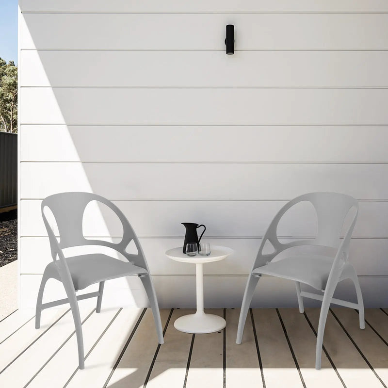 Folding Dining Chairs Set of 2 with Armrest and High Backrest by DirectDeals