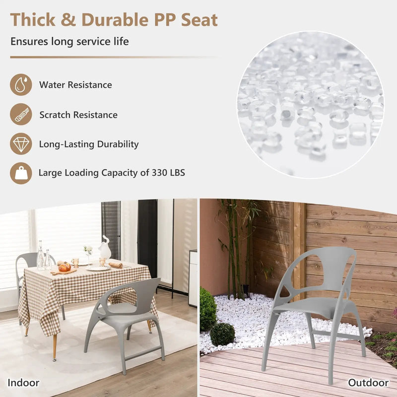 Folding Dining Chairs Set of 2 with Armrest and High Backrest by DirectDeals
