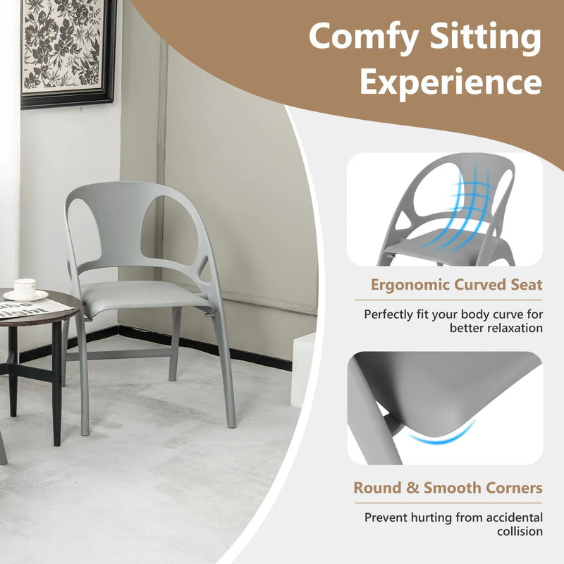 Folding Dining Chairs Set of 2 with Armrest and High Backrest by DirectDeals