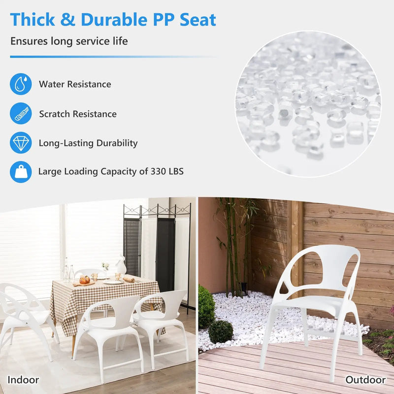 Folding Dining Chairs Set of 2 with Armrest and High Backrest by DirectDeals