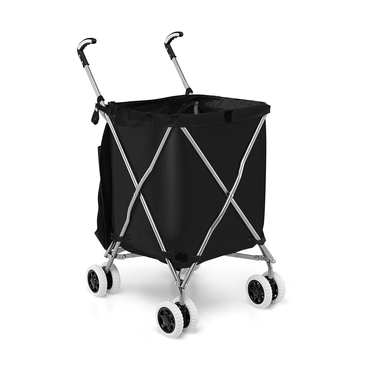 Folding Shopping Utility Cart with Water-Resistant Removable Canvas Bag, photo 9 of 12