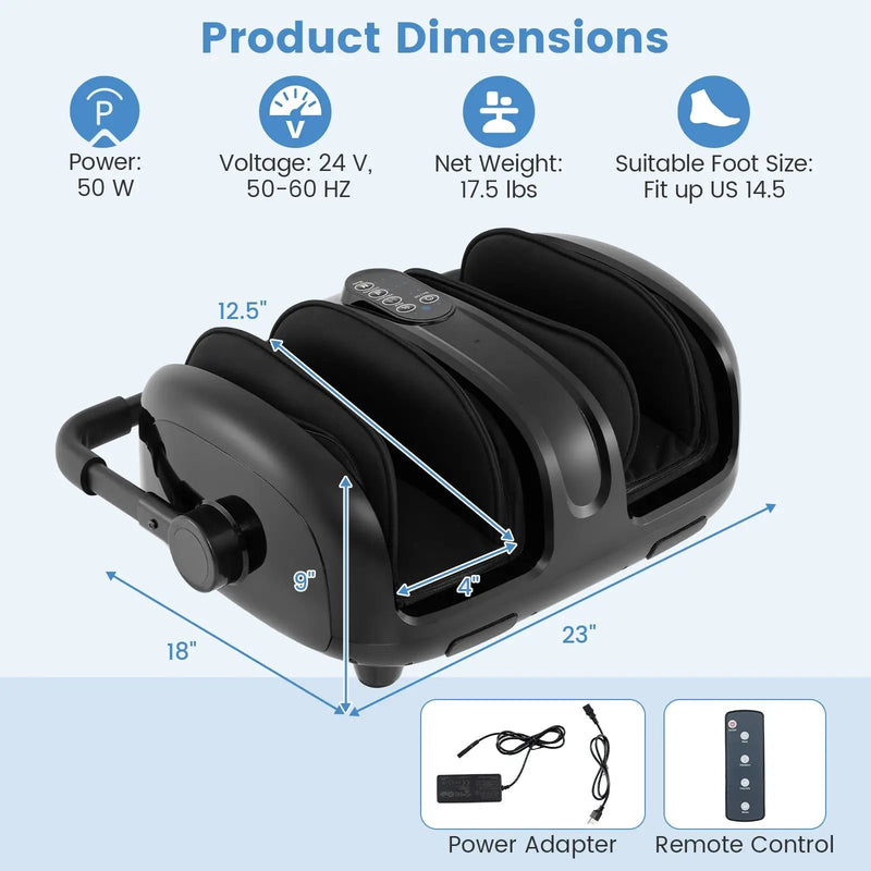 Foot and Calf Massager with Heat for Blood Circulation Pain Relief by DirectDeals