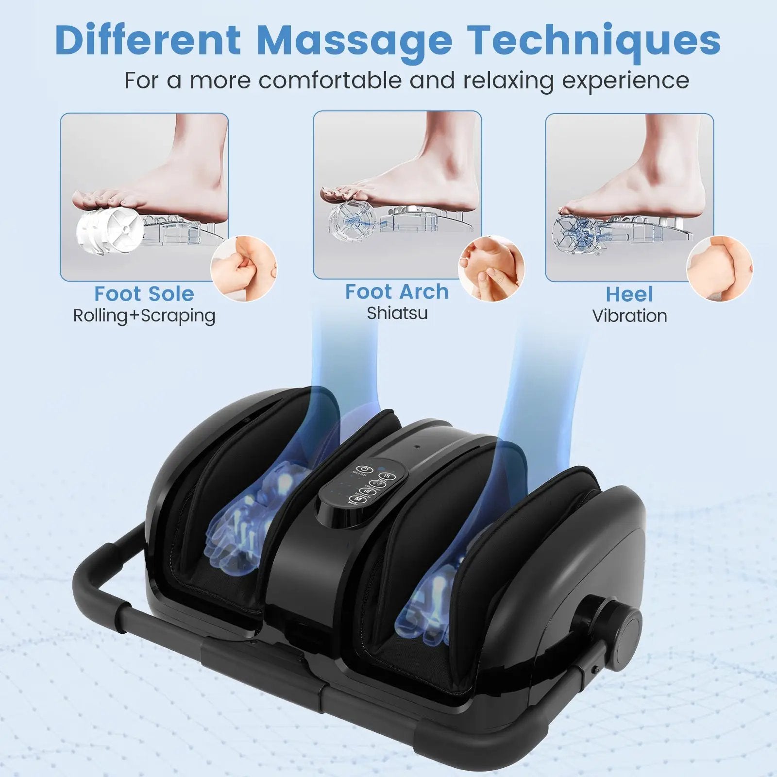 Foot and Calf Massager with Heat for Blood Circulation Pain Relief by DirectDeals