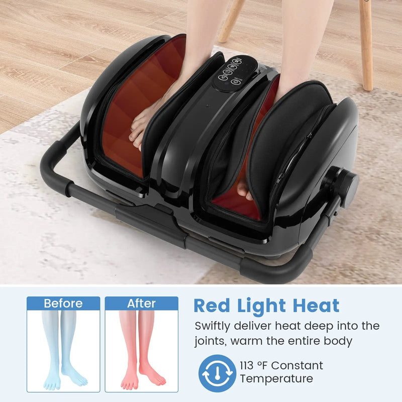 Foot and Calf Massager with Heat for Blood Circulation Pain Relief by DirectDeals