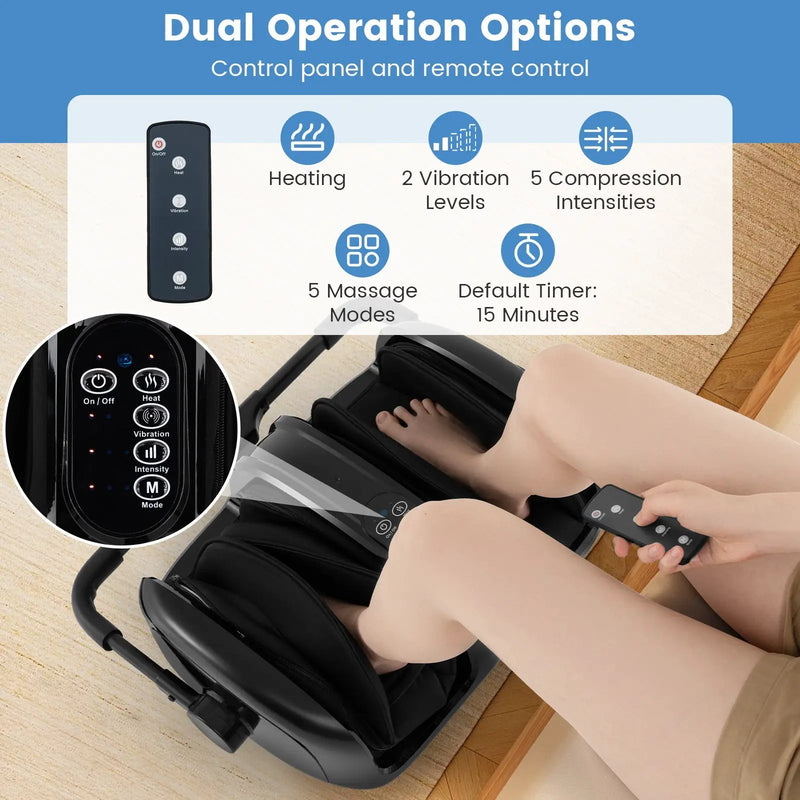 Foot and Calf Massager with Heat for Blood Circulation Pain Relief by DirectDeals
