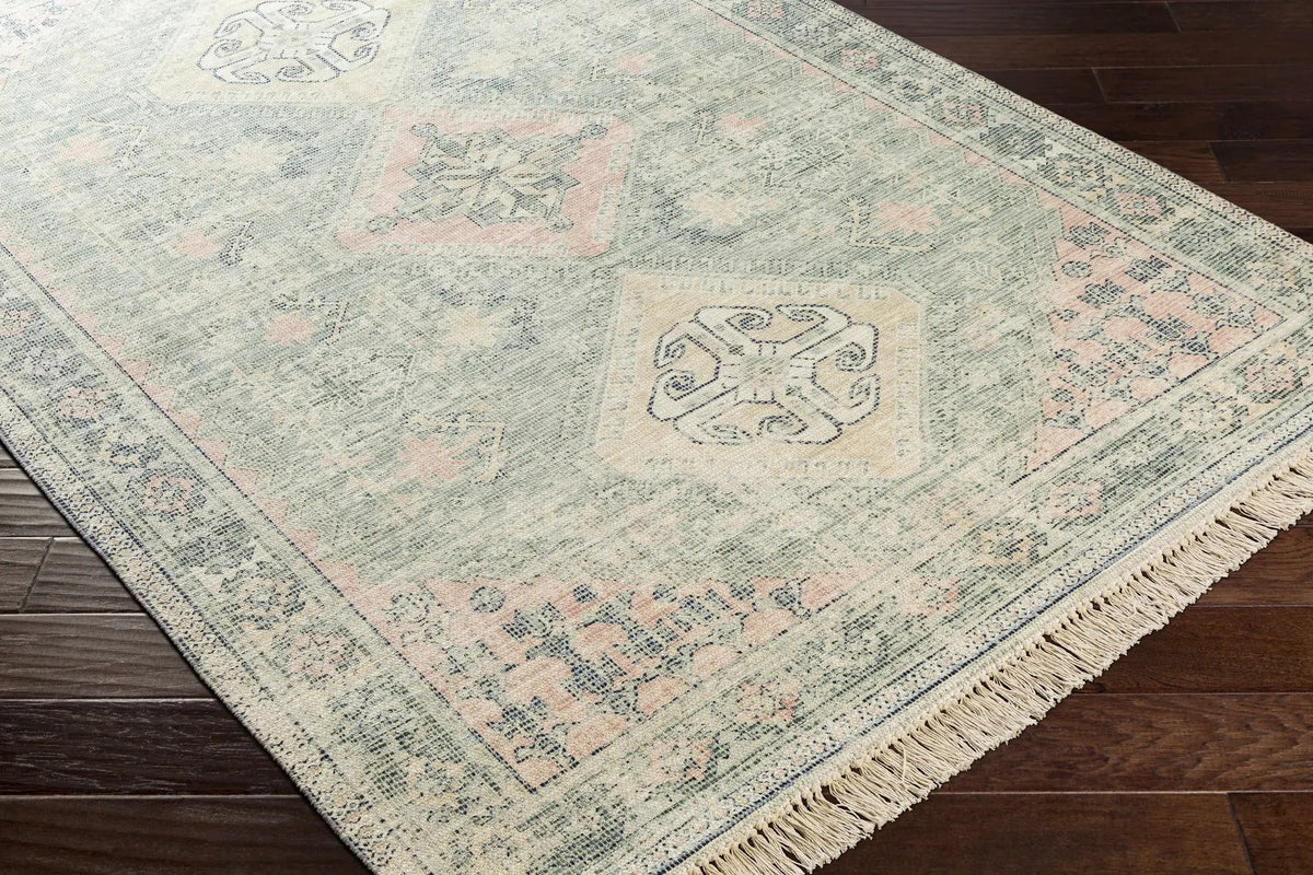 Foraker Sage Green Cotton Rug, photo 10 of 13