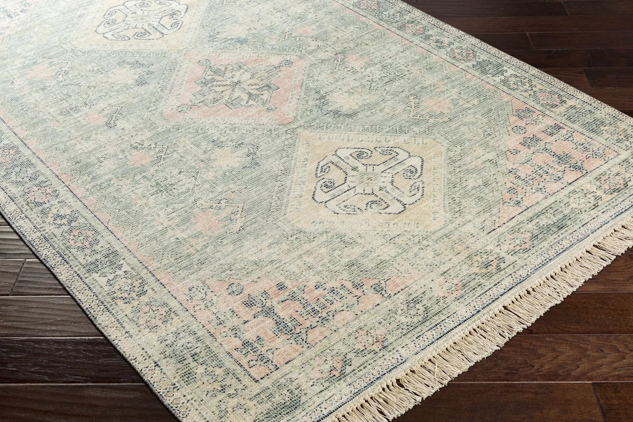 Foraker Sage Green Cotton Rug by Boutique Rugs
