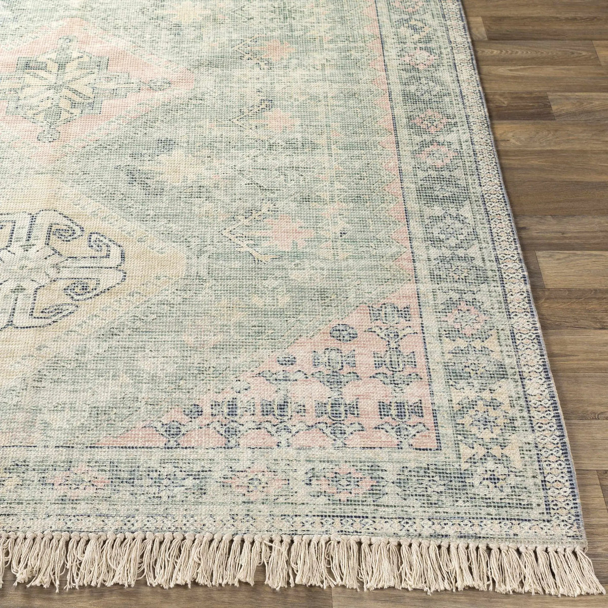 Foraker Sage Green Cotton Rug, photo 11 of 13