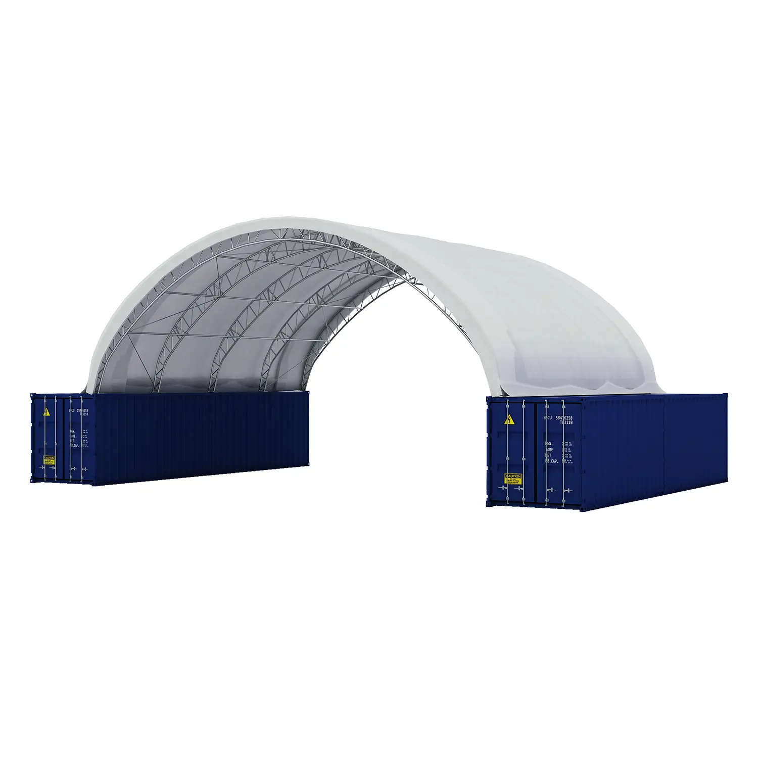 Reinforced 50'x40'x17' Double Truss Container Shelter by Chery Industrial