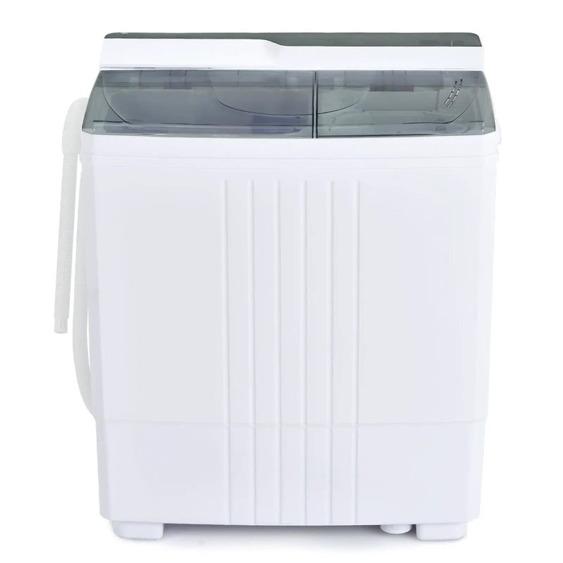 Twin Tub Portable Washing Machine with Timer Control and Drain Pump for Apartment-Gray by DirectDeals