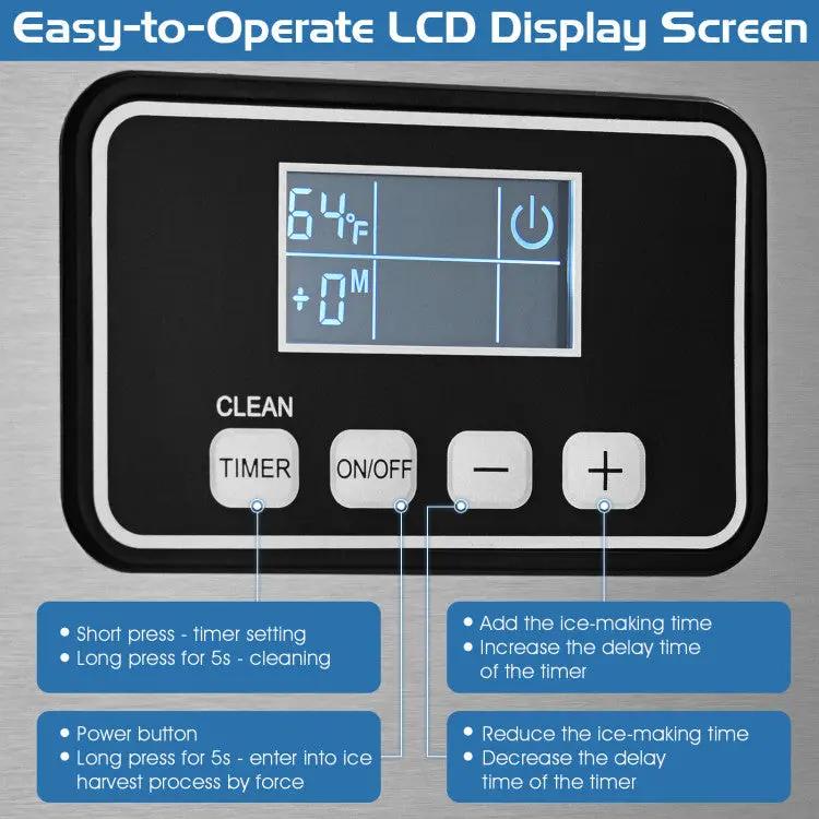 353lbs/24H Commercial Ice Maker with 198lbs Bin by DirectDeals