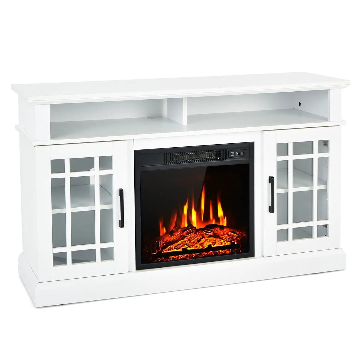 48 Inch Electric Fireplace TV Stand with Cabinets for TVs Up to 5 by DirectDeals