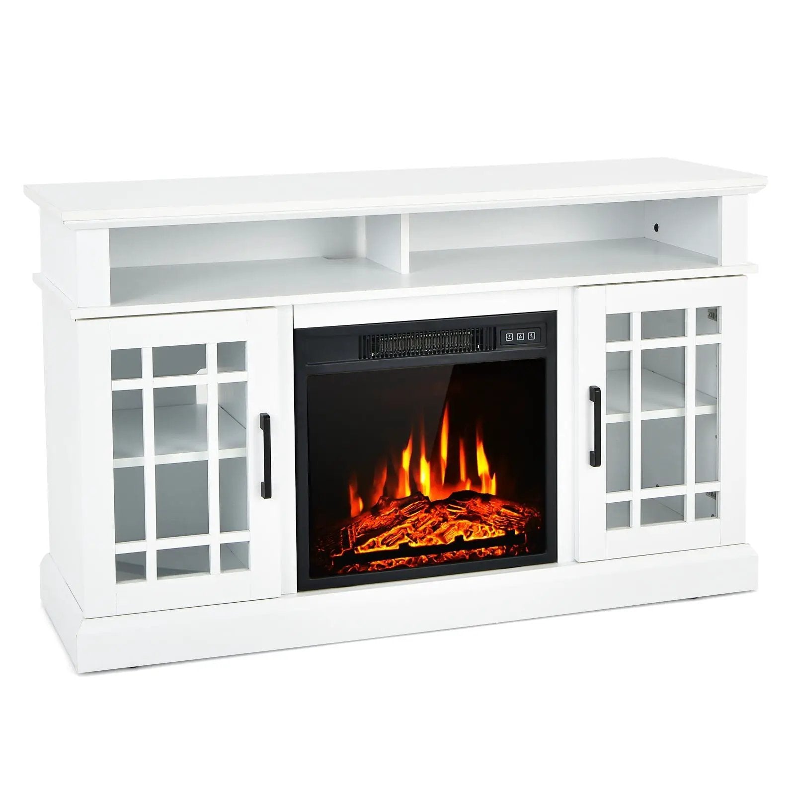 48 Inch Electric Fireplace TV Stand with Cabinets for TVs Up to 5 by DirectDeals