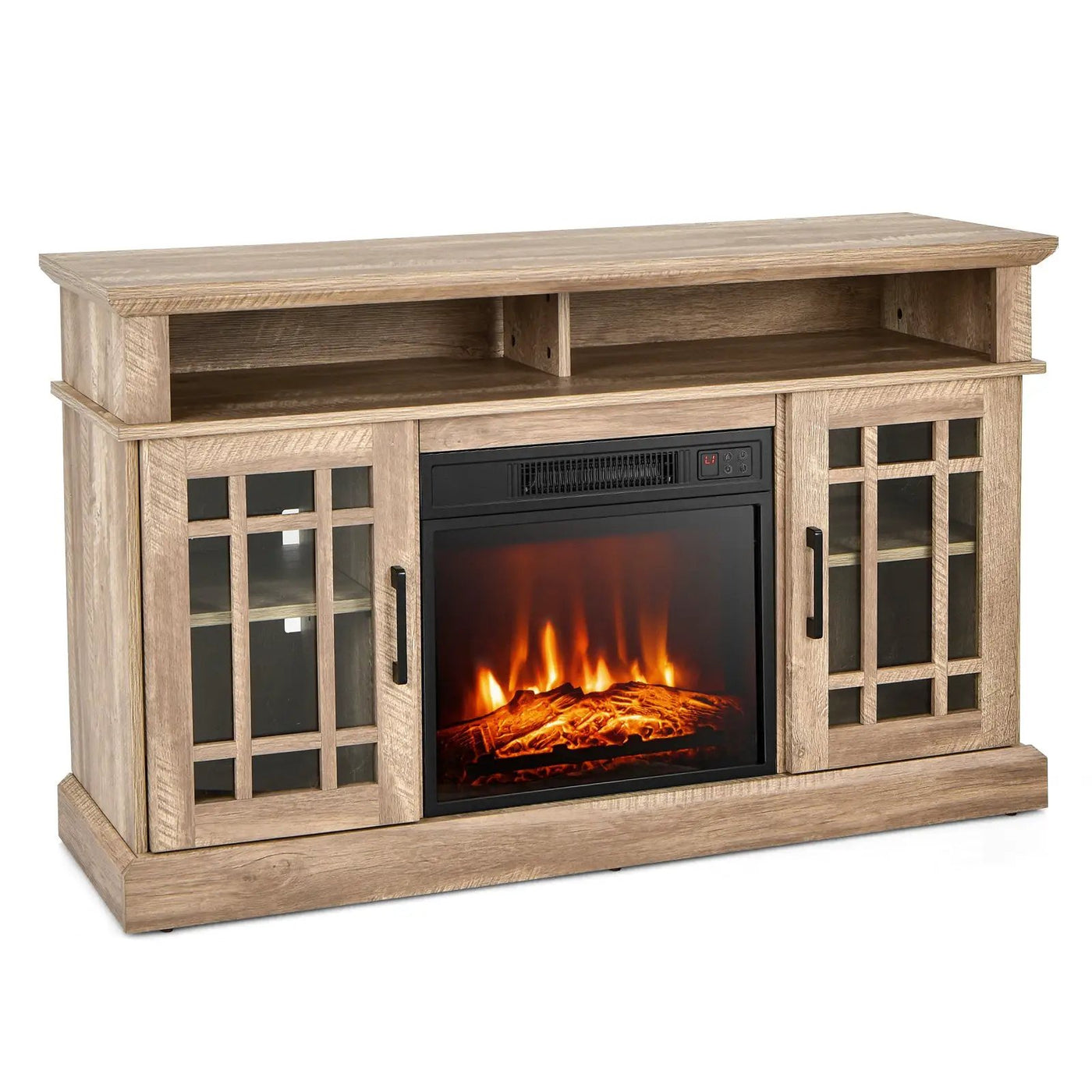 48 Inch Electric Fireplace TV Stand with Cabinets for TVs Up to 5 by DirectDeals