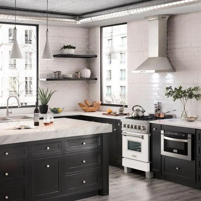 ZLINE 24" Professional Dual Fuel Range, Matte White Door, RA-WM-24 by Farmhouse Kitchen and Bath
