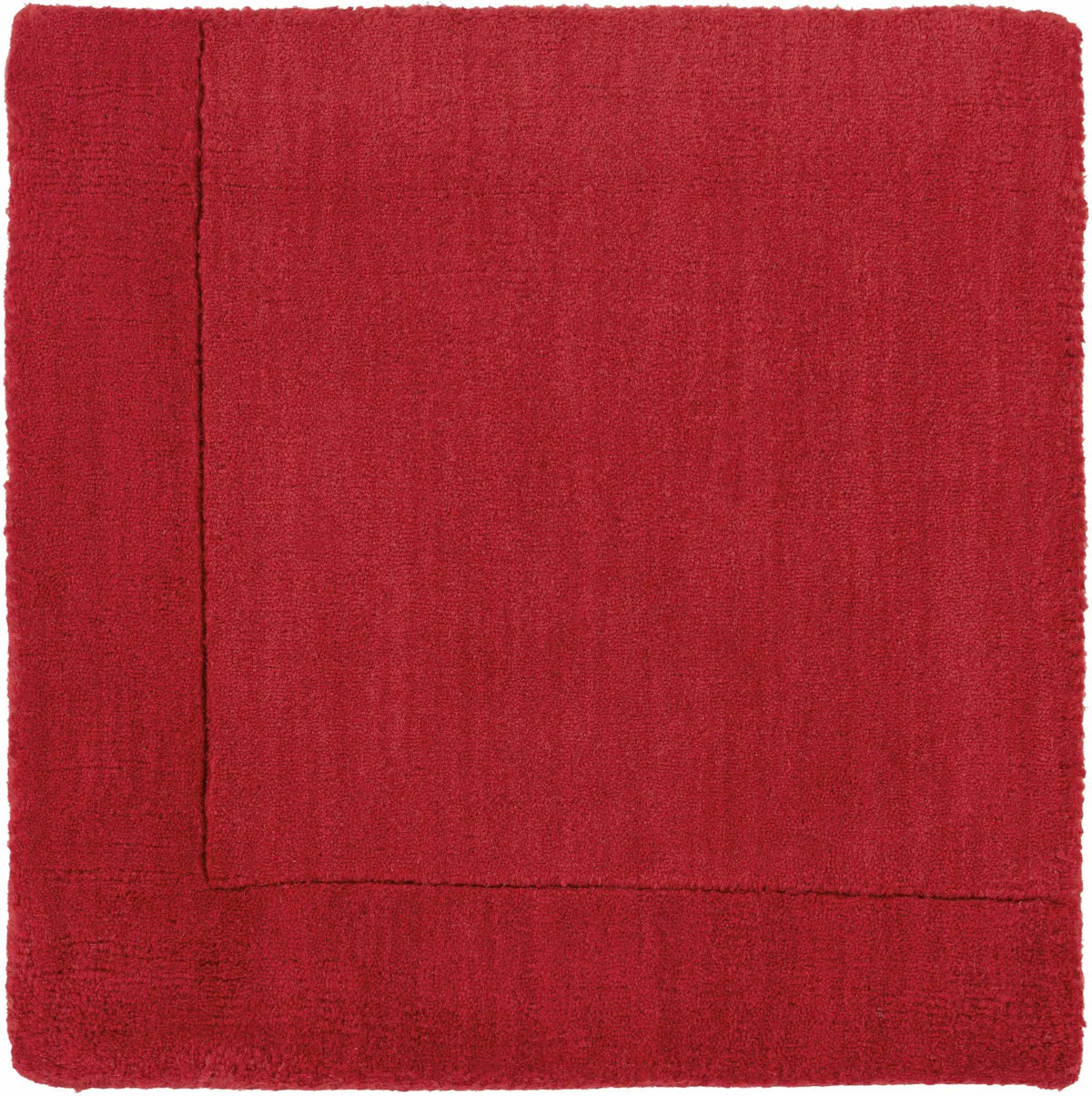 Bordered Solid Red Wool Rug, photo 10 of 15