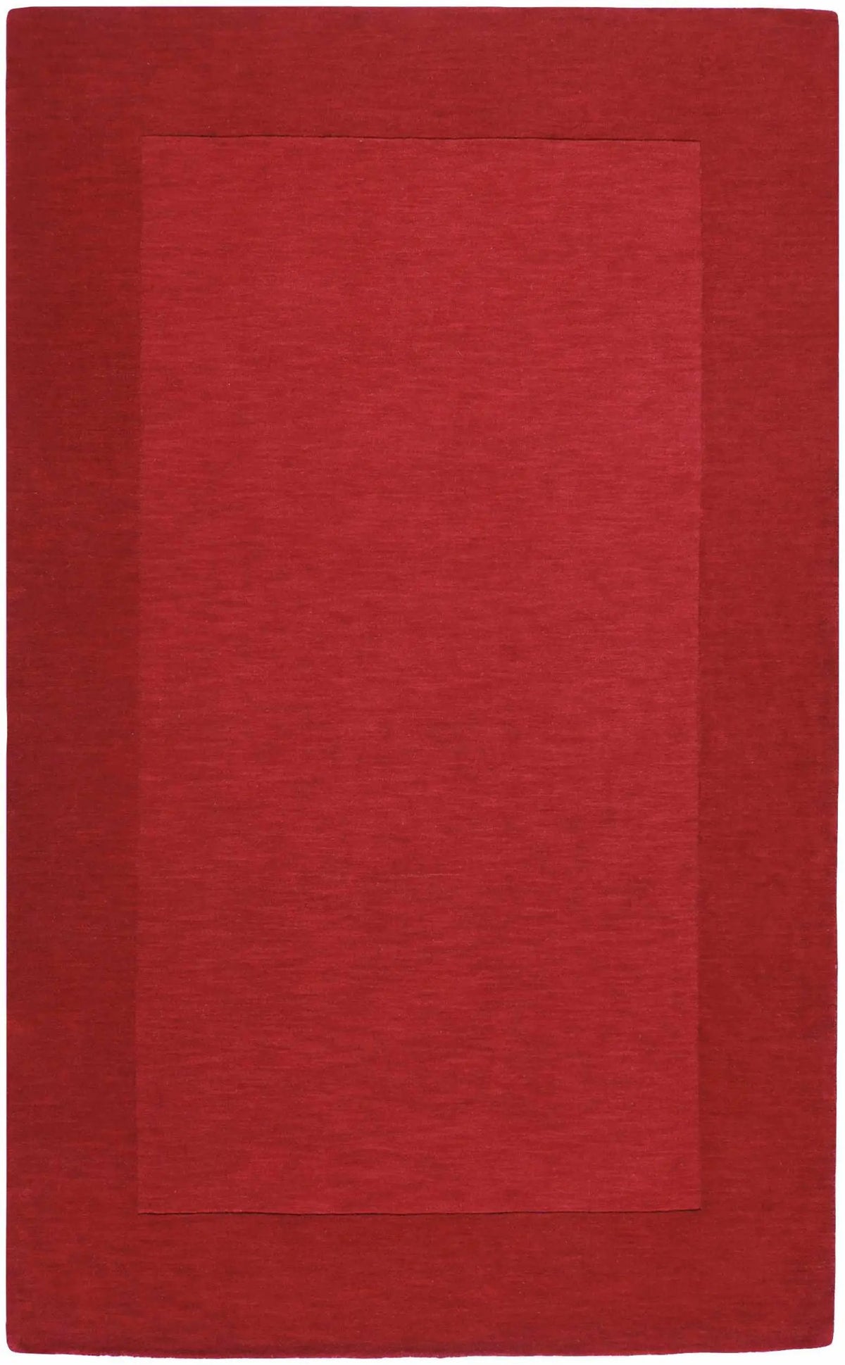 Bordered Solid Red Wool Rug, photo 12 of 15